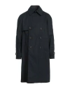 Sealup Man Overcoat & Trench Coat Midnight Blue Size 46 Cotton