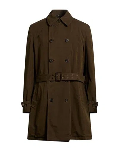 Sealup Man Overcoat & Trench Coat Military Green Size 44 Cotton, Polyester, Polyamide In Brown