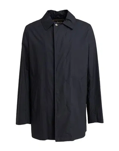 Sealup Man Overcoat & Trench Coat Navy Size 40 Cotton In Blue