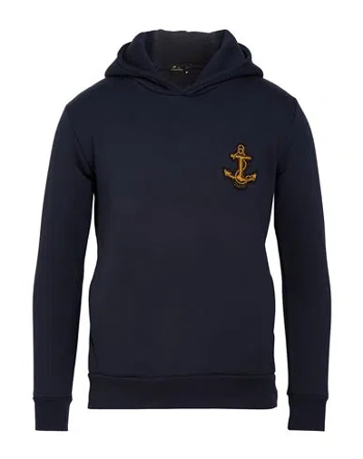 Sealup Man Sweatshirt Navy Size S Cotton, Polyester In Blue