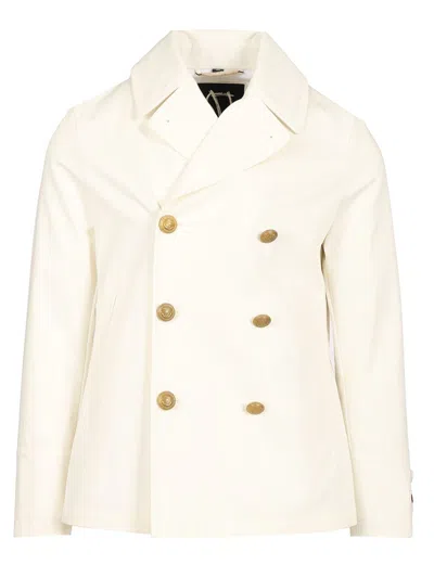 Sealup Peacoat In Cotone Bianco Coats White