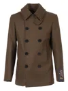 Sealup Quebec Double-breasted Coat In Brown