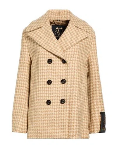 Sealup Woman Coat Beige Size 10 Virgin Wool In Neutral