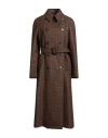 Sealup Woman Coat Brown Size 10 Virgin Wool In Brown