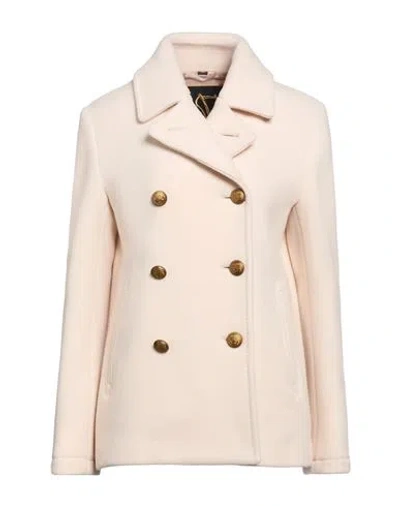 Sealup Woman Coat Light Pink Size 8 Wool, Polyamide In Neutral