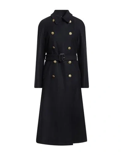 Sealup Woman Coat Midnight Blue Size 10 Virgin Wool In Brown
