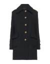 Sealup Woman Coat Midnight Blue Size 10 Virgin Wool In Black
