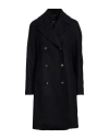 Sealup Woman Coat Midnight Blue Size 2 Wool, Polyester In Blue