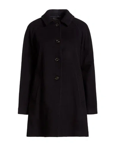 Sealup Woman Coat Navy Size 0 Wool, Cashmere In Blue