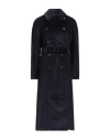 Sealup Woman Coat Navy Size 10 Cotton In Blue