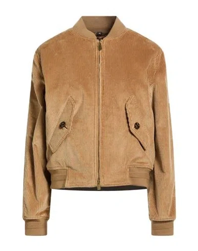 Sealup Woman Jacket Camel Size 6 Cotton In Brown
