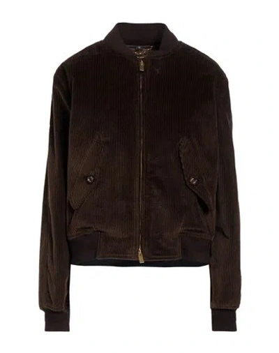 Sealup Woman Jacket Dark Brown Size 8 Cotton