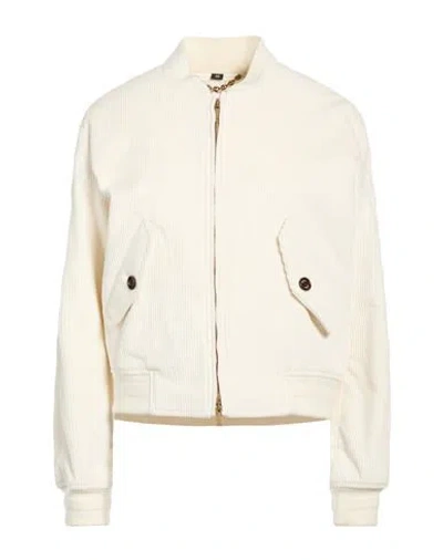 Sealup Woman Jacket Ivory Size 8 Cotton In Neutral
