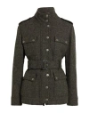 Sealup Woman Jacket Military Green Size 6 Virgin Wool In Brown