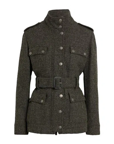 Sealup Woman Jacket Military Green Size 6 Virgin Wool In Brown