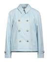 Sealup Woman Jacket Sky Blue Size 4 Cotton, Polyamide In Blue