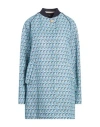 Sealup Woman Overcoat & Trench Coat Azure Size 8 Cotton, Viscose In Blue