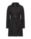 Sealup Woman Overcoat & Trench Coat Black Size 4 Cotton, Polyamide, Polyurethane In Black