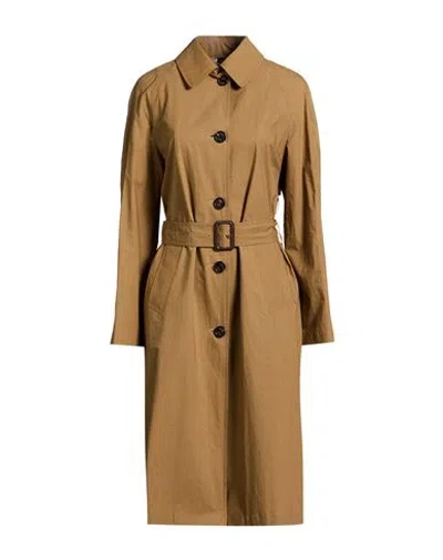 Sealup Woman Overcoat & Trench Coat Camel Size 4 Cotton In Brown