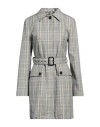 Sealup Woman Overcoat & Trench Coat Grey Size 4 Cotton In Grey
