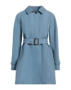 Sealup Woman Overcoat & Trench Coat Light Blue Size 10 Polyester