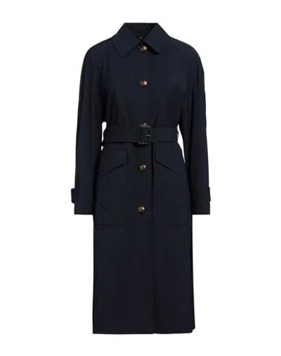 Sealup Woman Overcoat & Trench Coat Midnight Blue Size 4 Polyester