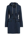 Sealup Woman Overcoat & Trench Coat Midnight Blue Size 4 Polyester In Blue
