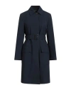 Sealup Woman Overcoat & Trench Coat Midnight Blue Size 4 Polyester In Blue