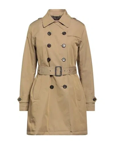 Sealup Woman Overcoat & Trench Coat Military Green Size 14 Cotton, Polyamide In Brown