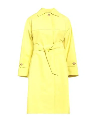 Sealup Woman Overcoat & Trench Coat Yellow Size 6 Polyester