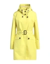 Sealup Woman Overcoat & Trench Coat Yellow Size 4 Polyester