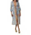 Sealustre Ivy Maxi Dress In Aqua Blooms In Multi