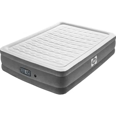 Sealy 18" Queen Airbed, Builtin Comfort Pump, Adjustable Firmness In Gray