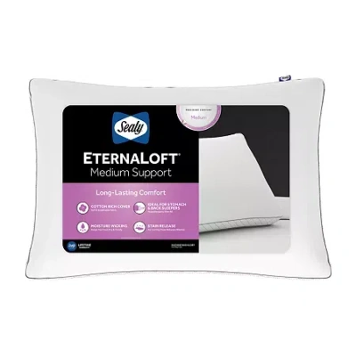 Sealy Eternaloft Medium Support Pillow In White