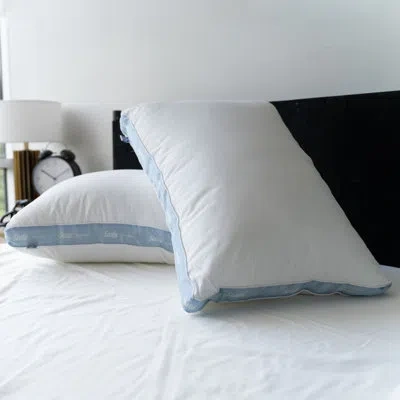 Sealy Firm Support Bed Pillow In White,blue