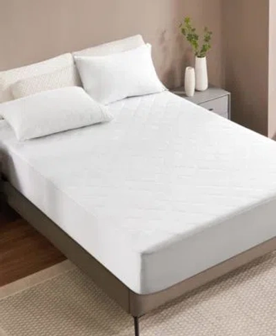Sealy Heated Cotton Mattress Pad In White
