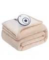 Sealy Heated Flannel And Sherpa Blanket, Twin In Beige