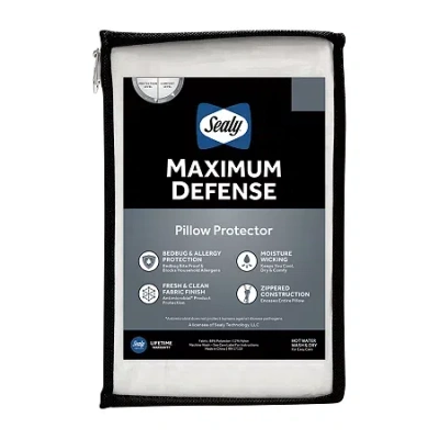 Sealy Maximum Defense Pillow Protector In White
