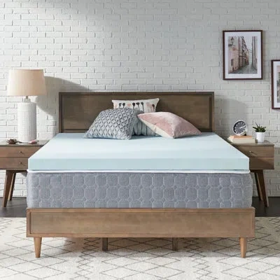 Sealy To Go Gel-infused Memory Foam Mattress Topper In Blue