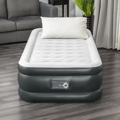 Sealy Tritech Inflatable Air Mattress Bed 18" With Built-in Ac Pump And Bag In Gray