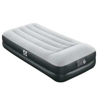 Sealy Tritech Inflatable Air Mattress Bed With Built-in Ac Pump & Bag In Gray