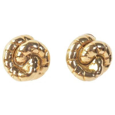 Pre-owned Seaman Schepps Gold Swirl Earrings In Multi
