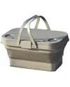 Seamless Outdoors Collapsable Picnic Basket With Tray Stand In Brown