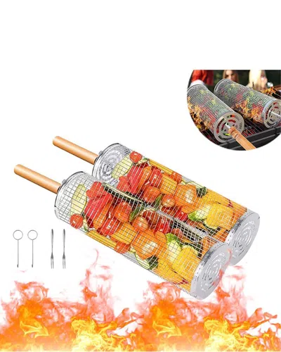 Seamless Outdoors Rolling Grill Basket In Multi