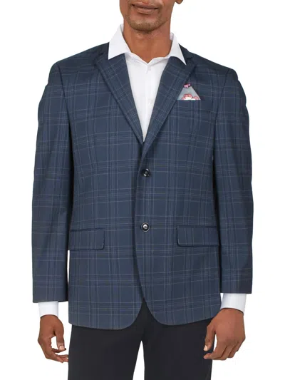 Sean John M Salisbury Mens Classic Fit Pattern Suit Jacket In Blue