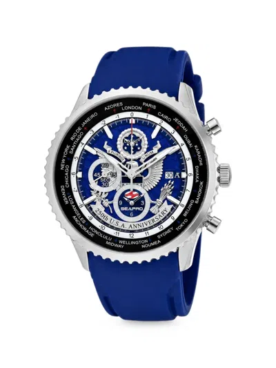Seapro 250th Anniversary Meridian Limited Edition 45mm Watch In Blue