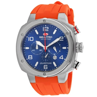 Seapro Guardian Chronograph Quartz Blue Dial Men's Watch Sp3345 In Orange