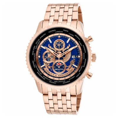 Seapro Meridian World Timer Gmt 45mm Watch In Blue