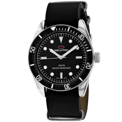 Seapro Men's Black Dial Watch In Multi