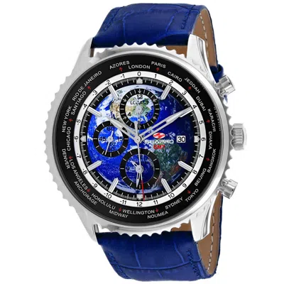 Seapro Men's Blue Dial Watch In Brown